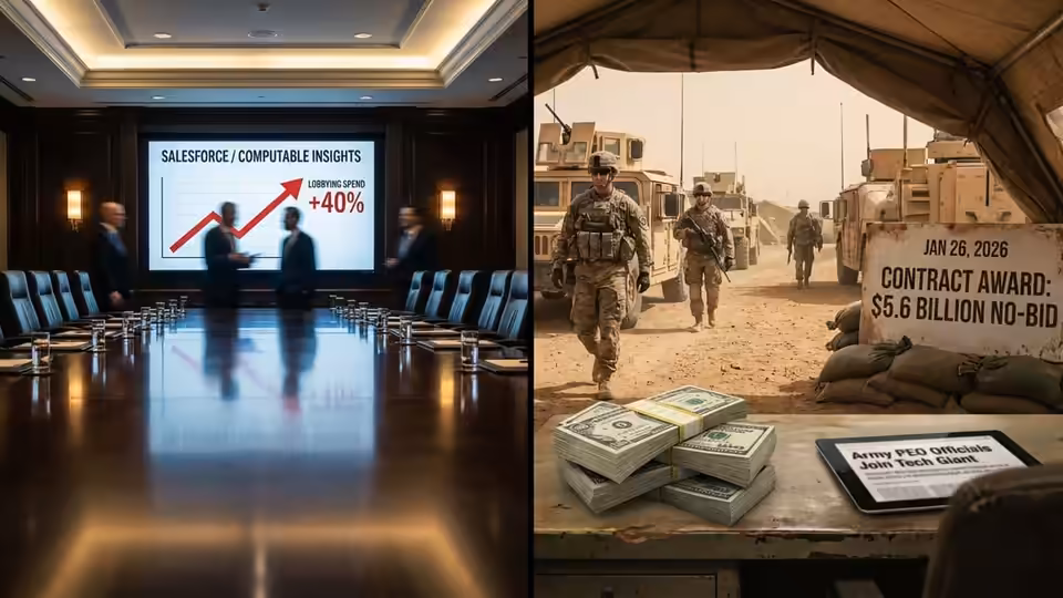 Salesforce Subsidiary Wins No-Bid $5.6 Billion Army Contract Amid Lobbying Surge