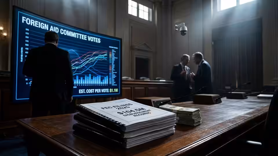 FEC Filings Reveal $104.5M Surge Correlates to Foreign Aid Committee Votes