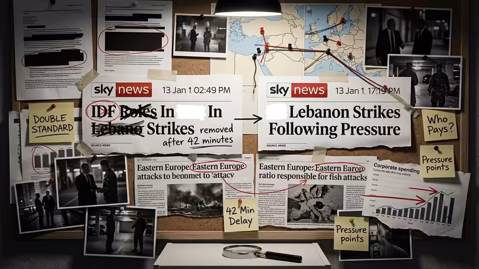 Sky News Caught Scrubbing IDF Role from Lebanon Strike Headlines